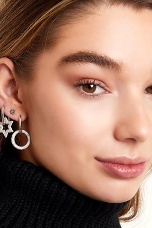 Ohrringe mit Zirkonen Grün Kupfer h5 Bild2